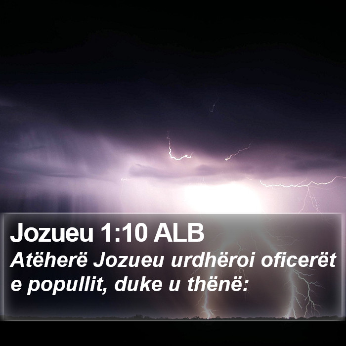 Jozueu 1:10 ALB Bible Study