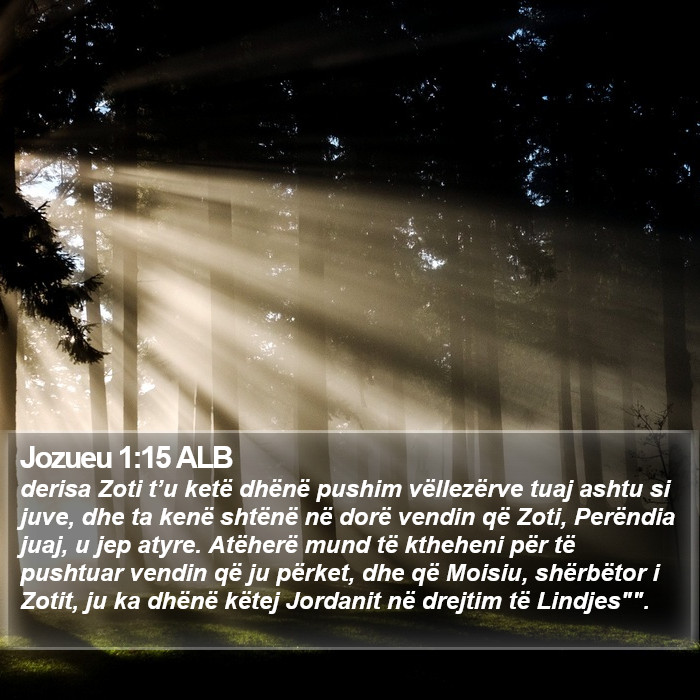 Jozueu 1:15 ALB Bible Study