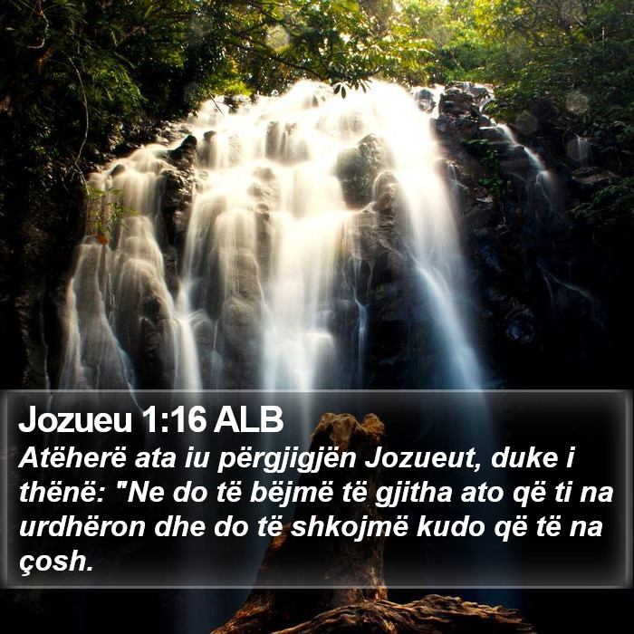 Jozueu 1:16 ALB Bible Study