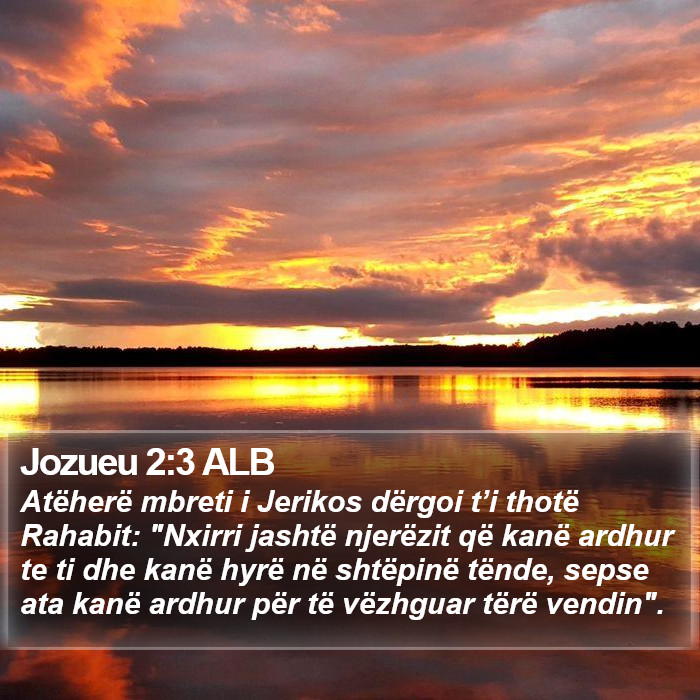 Jozueu 2:3 ALB Bible Study