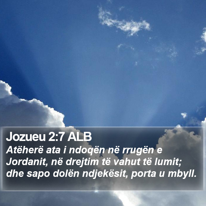 Jozueu 2:7 ALB Bible Study