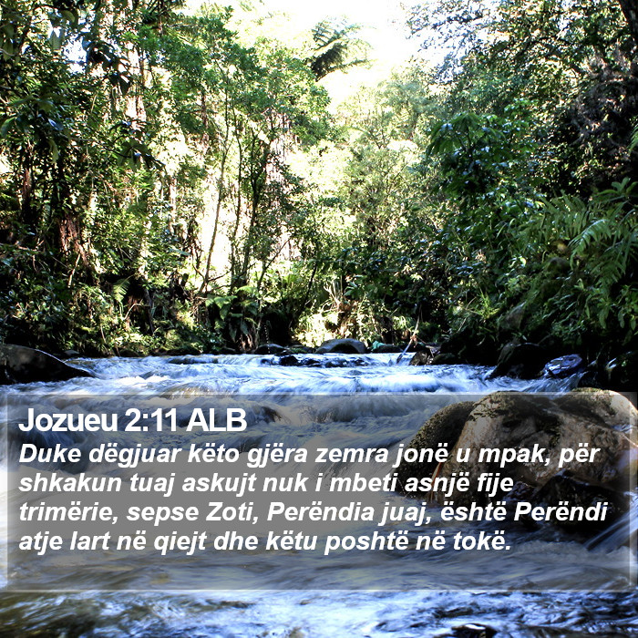 Jozueu 2:11 ALB Bible Study
