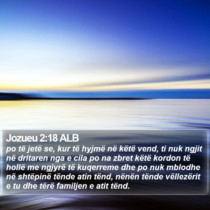Jozueu 2:18 ALB Bible Study
