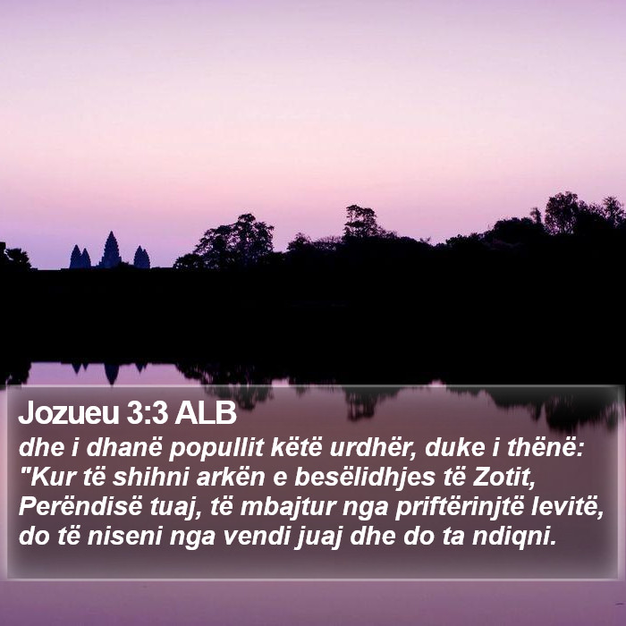 Jozueu 3:3 ALB Bible Study