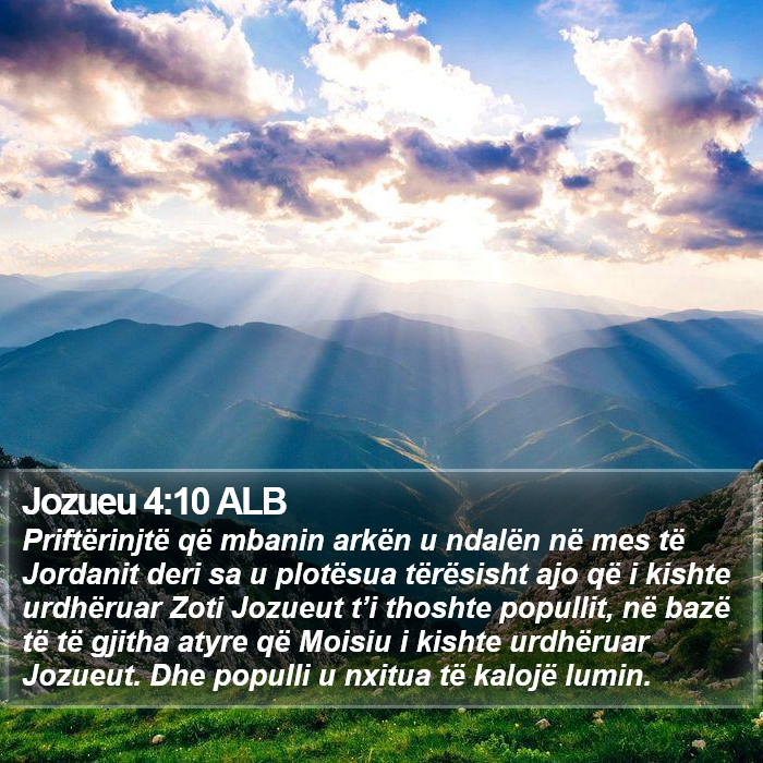 Jozueu 4:10 ALB Bible Study