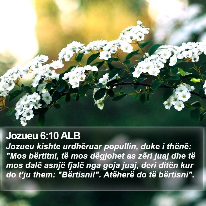 Jozueu 6:10 ALB Bible Study