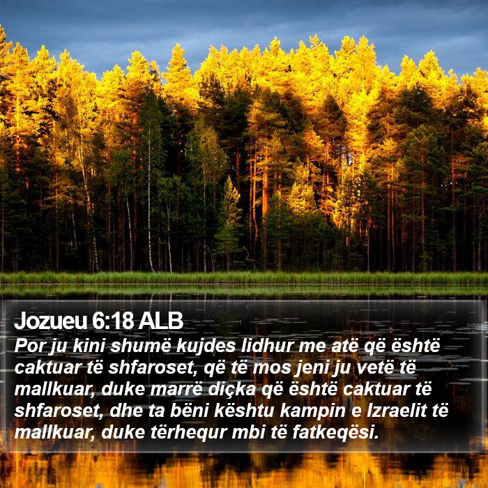 Jozueu 6:18 ALB Bible Study