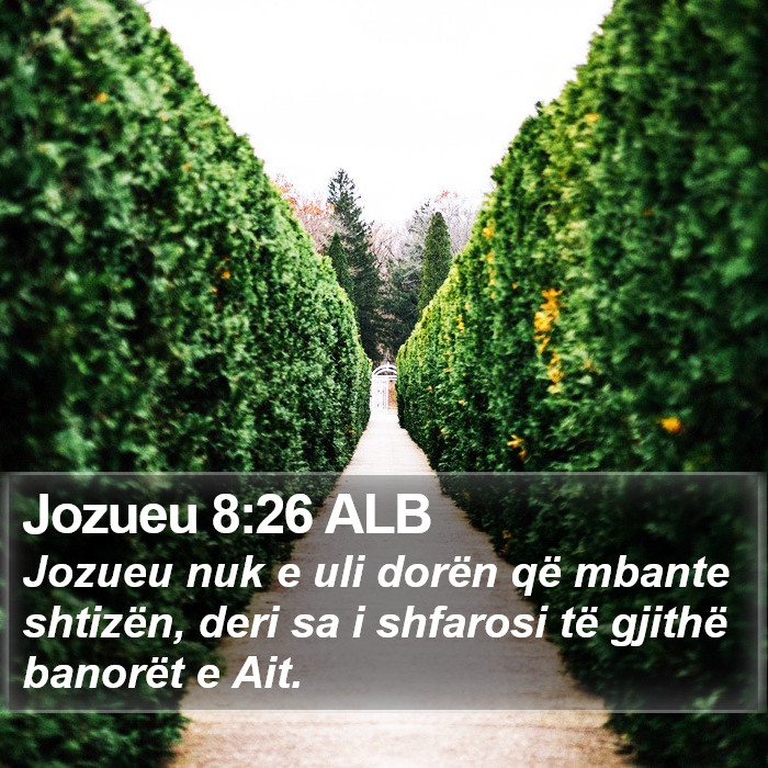 Jozueu 8:26 ALB Bible Study