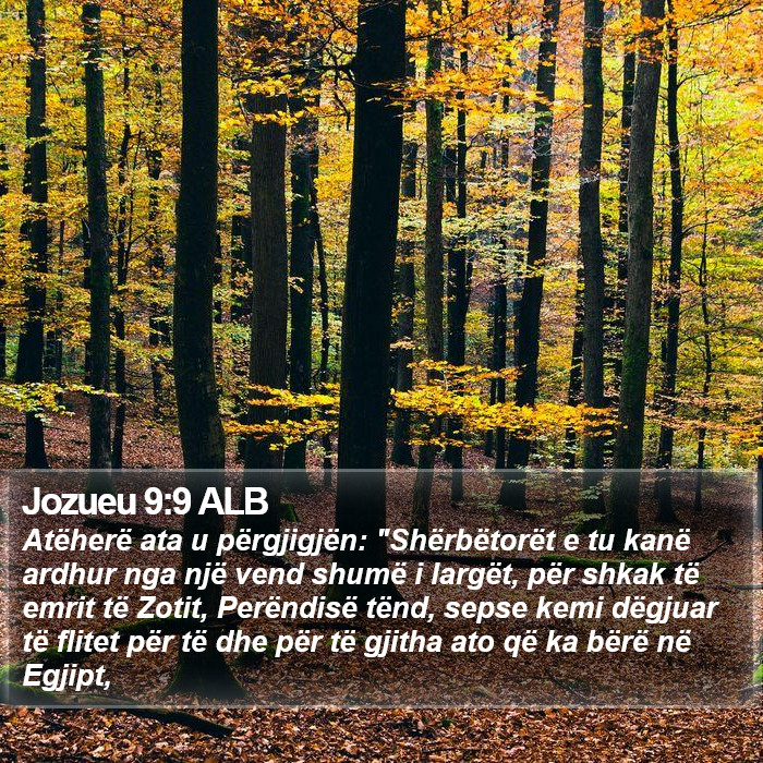 Jozueu 9:9 ALB Bible Study
