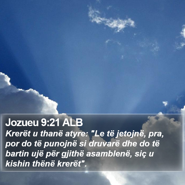 Jozueu 9:21 ALB Bible Study