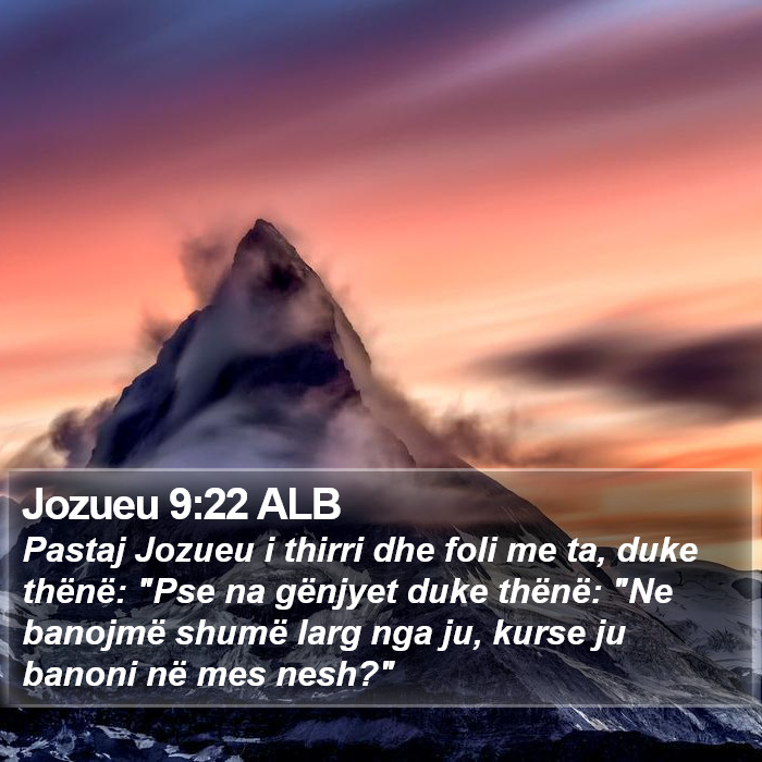 Jozueu 9:22 ALB Bible Study