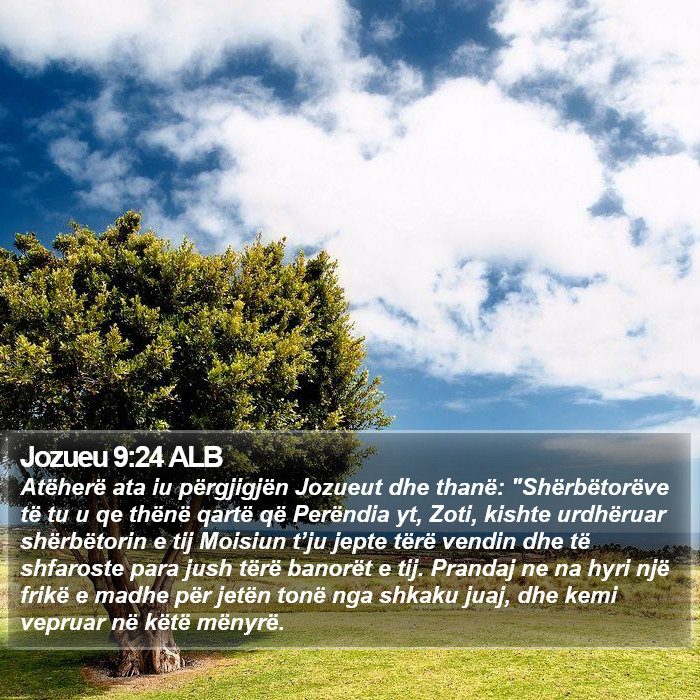 Jozueu 9:24 ALB Bible Study