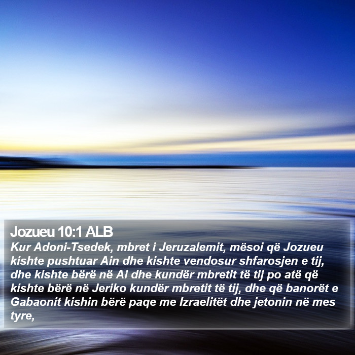 Jozueu 10:1 ALB Bible Study