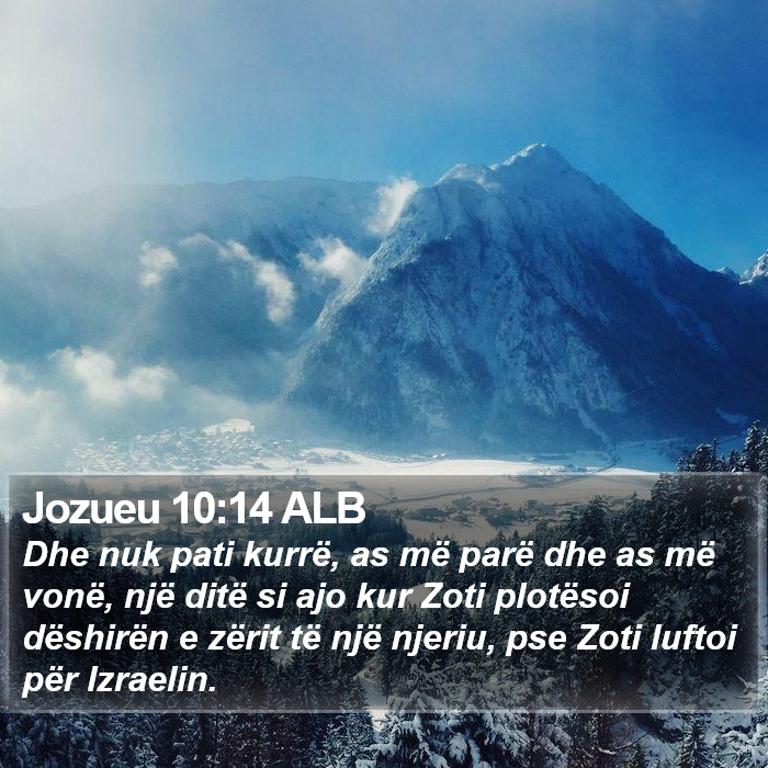 Jozueu 10:14 ALB Bible Study