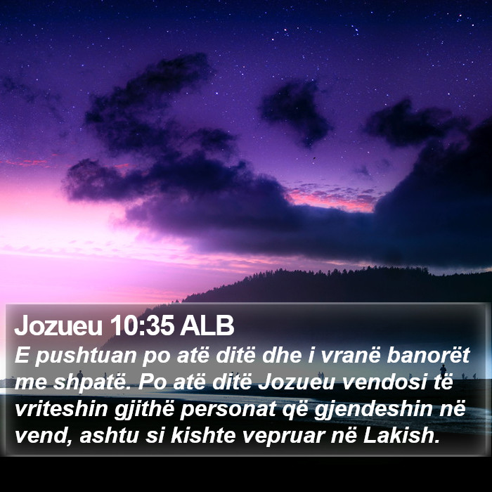 Jozueu 10:35 ALB Bible Study