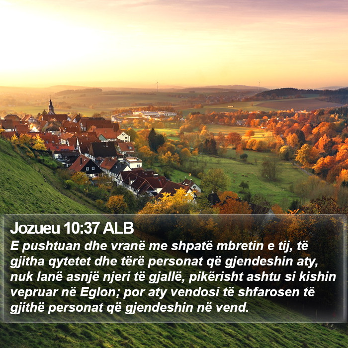 Jozueu 10:37 ALB Bible Study
