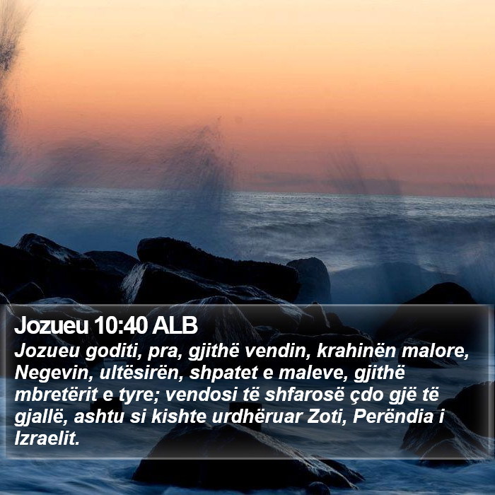 Jozueu 10:40 ALB Bible Study
