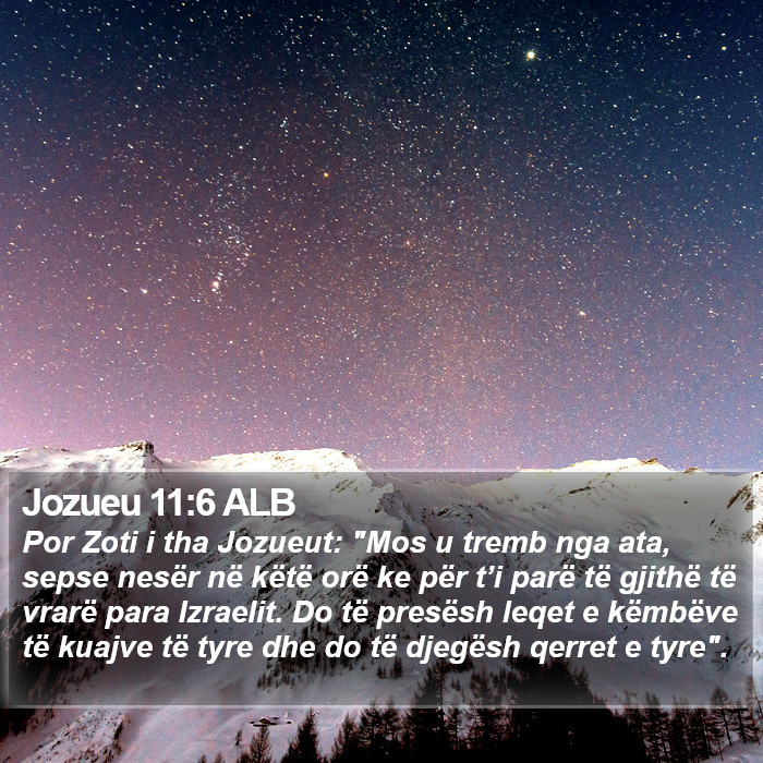 Jozueu 11:6 ALB Bible Study