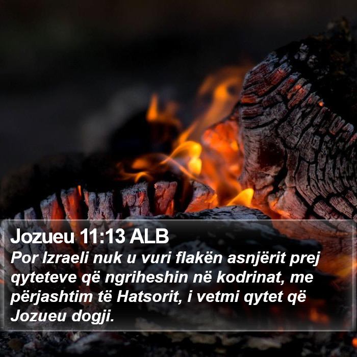 Jozueu 11:13 ALB Bible Study