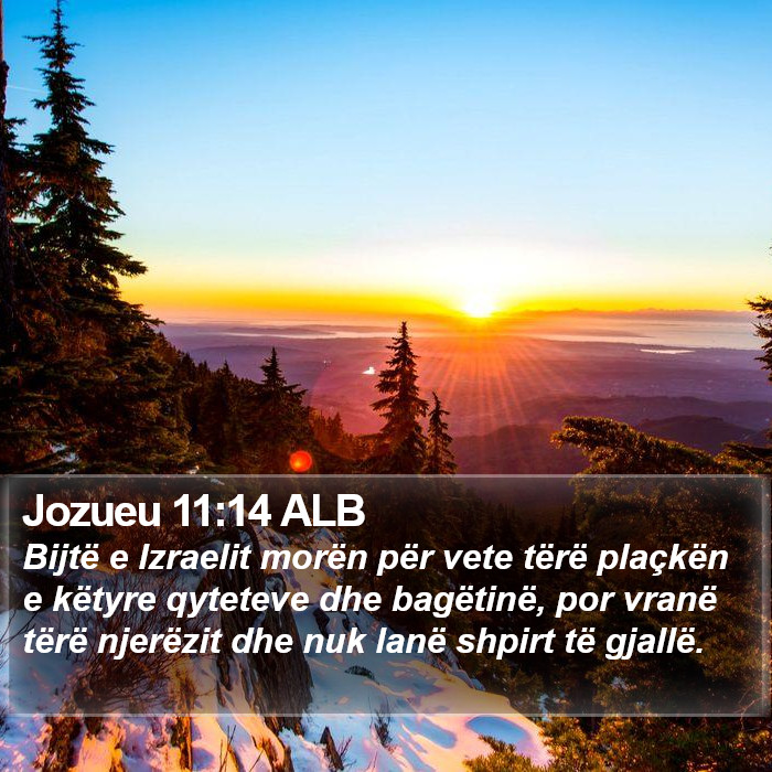 Jozueu 11:14 ALB Bible Study