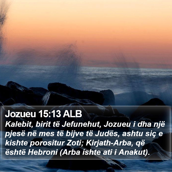 Jozueu 15:13 ALB Bible Study