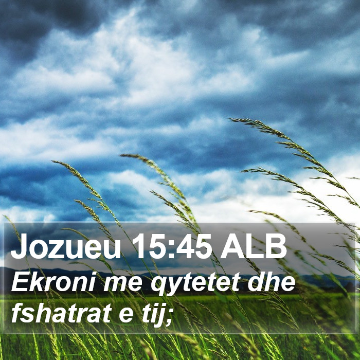 Jozueu 15:45 ALB Bible Study