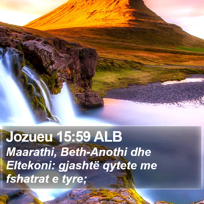 Jozueu 15:59 ALB Bible Study