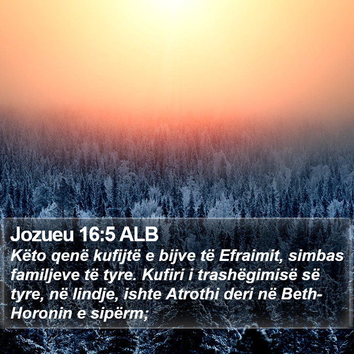 Jozueu 16:5 ALB Bible Study