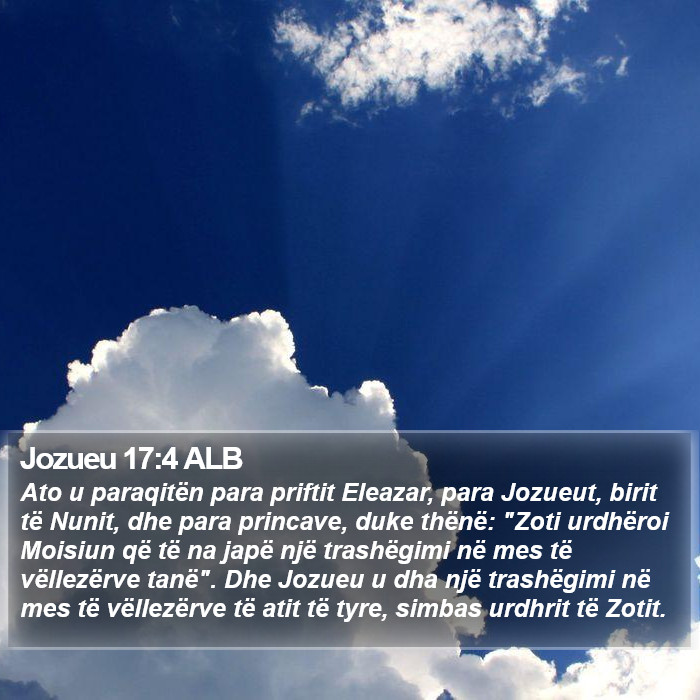 Jozueu 17:4 ALB Bible Study
