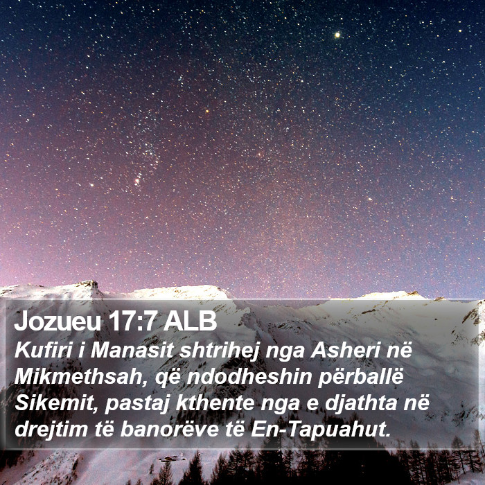 Jozueu 17:7 ALB Bible Study