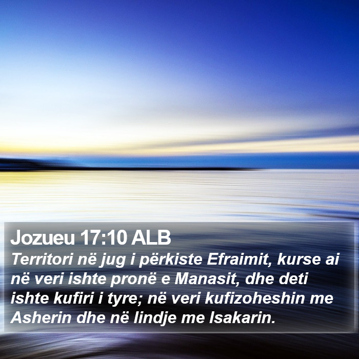 Jozueu 17:10 ALB Bible Study