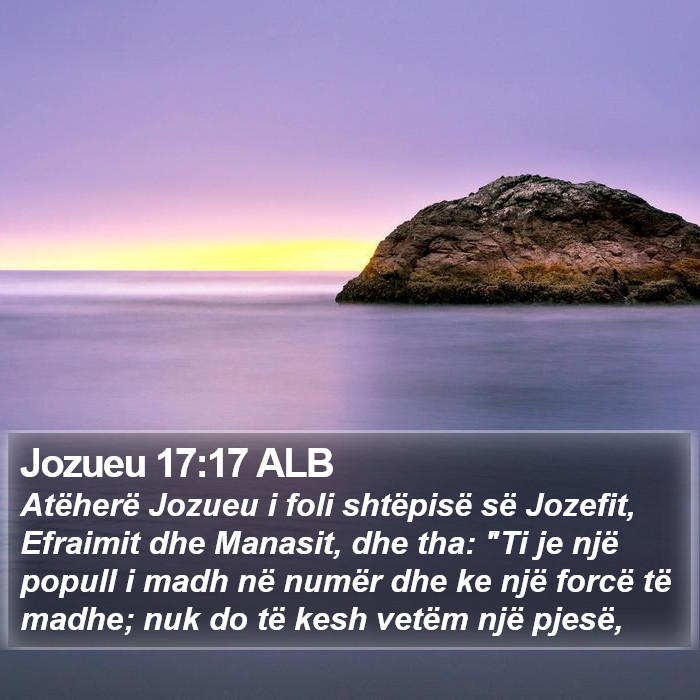 Jozueu 17:17 ALB Bible Study