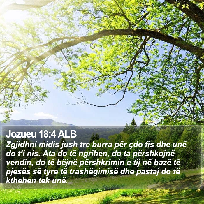 Jozueu 18:4 ALB Bible Study