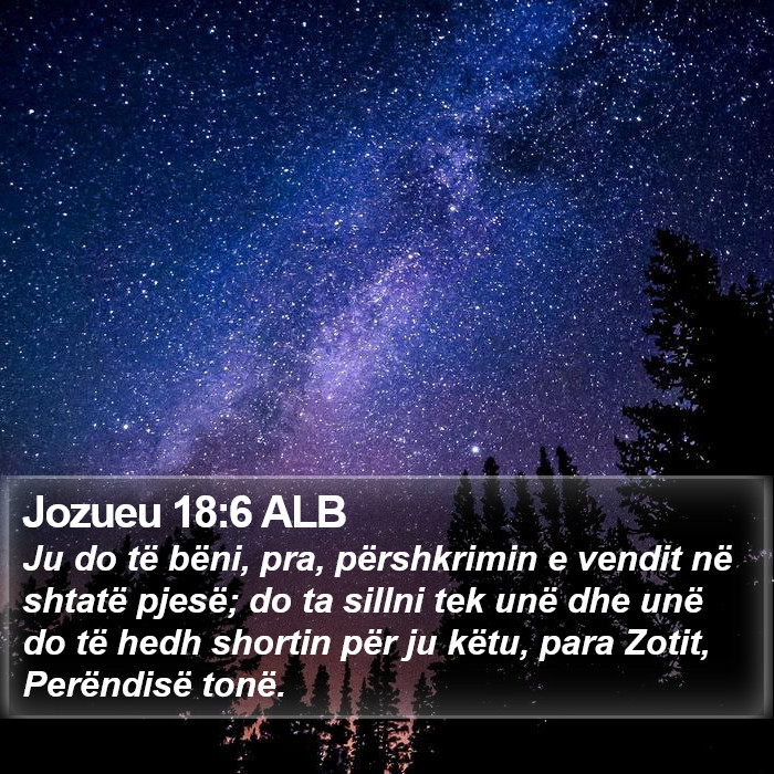 Jozueu 18:6 ALB Bible Study