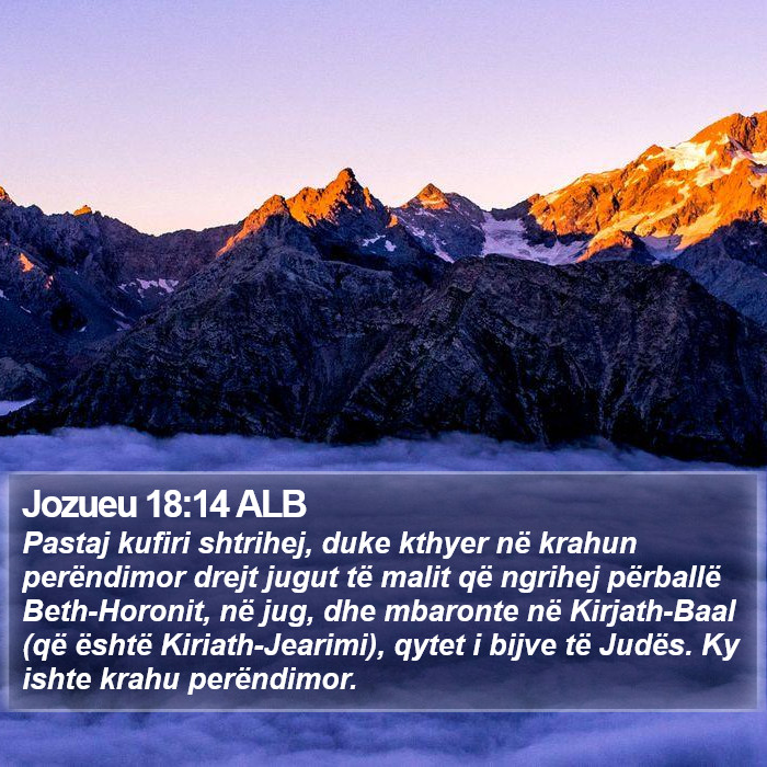 Jozueu 18:14 ALB Bible Study