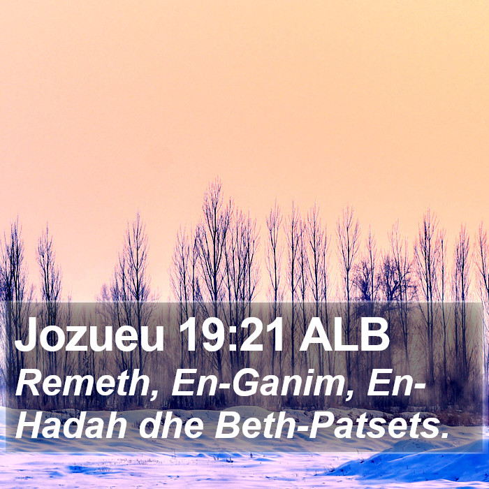 Jozueu 19:21 ALB Bible Study