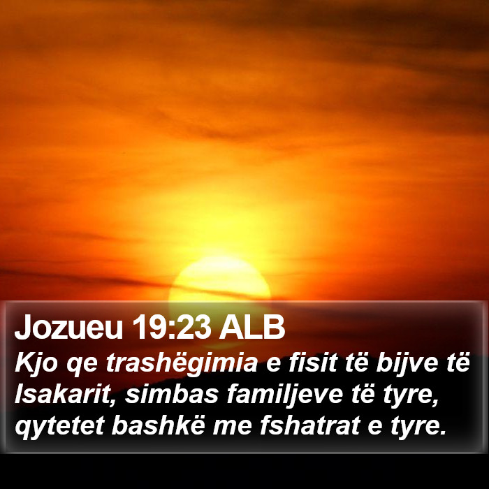 Jozueu 19:23 ALB Bible Study