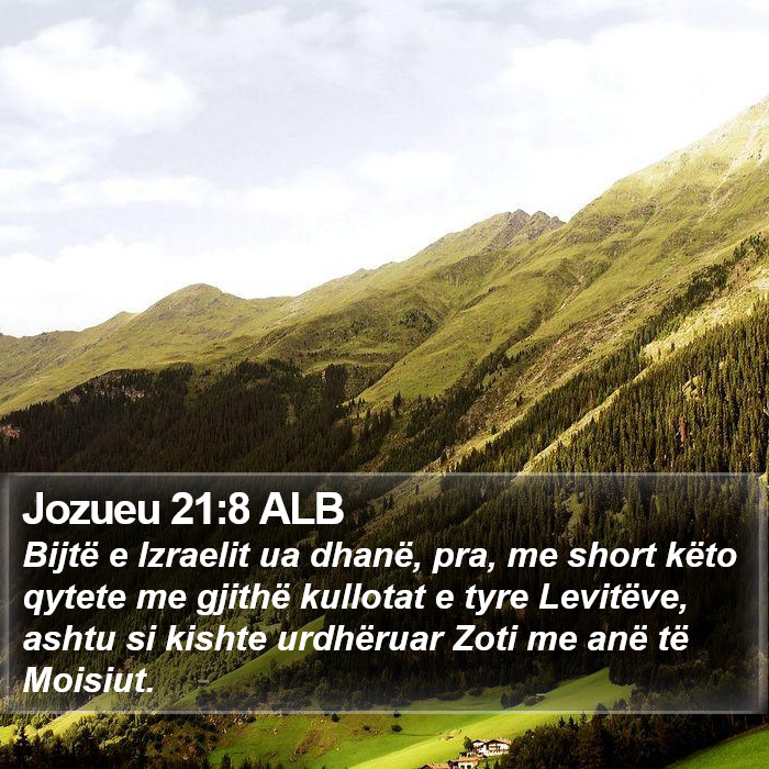 Jozueu 21:8 ALB Bible Study