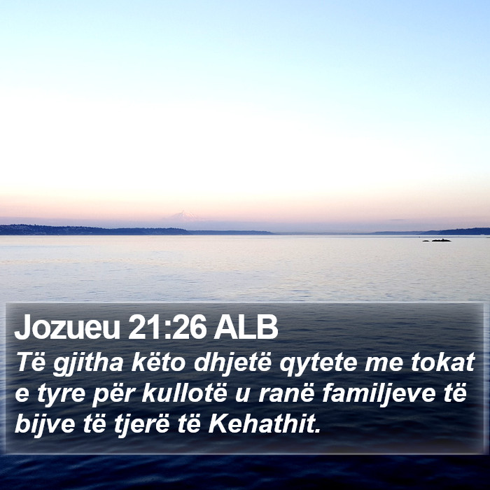 Jozueu 21:26 ALB Bible Study