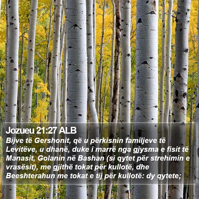 Jozueu 21:27 ALB Bible Study