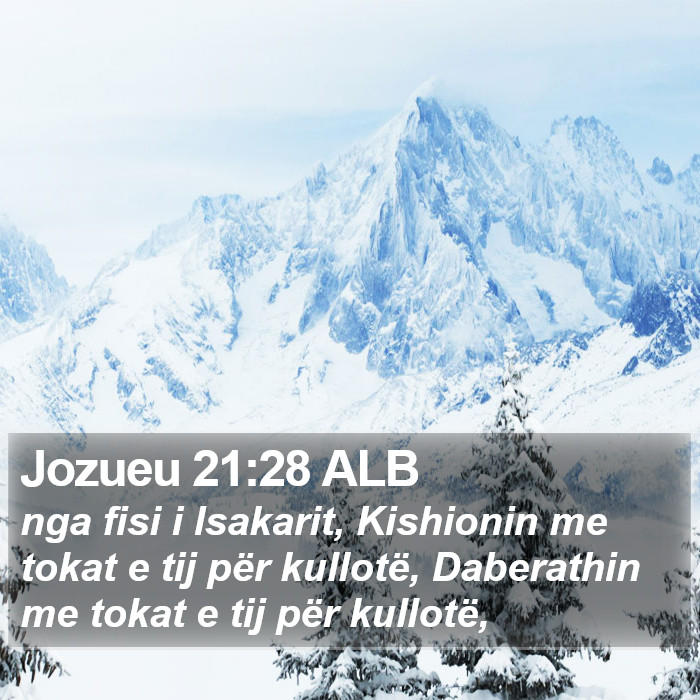 Jozueu 21:28 ALB Bible Study