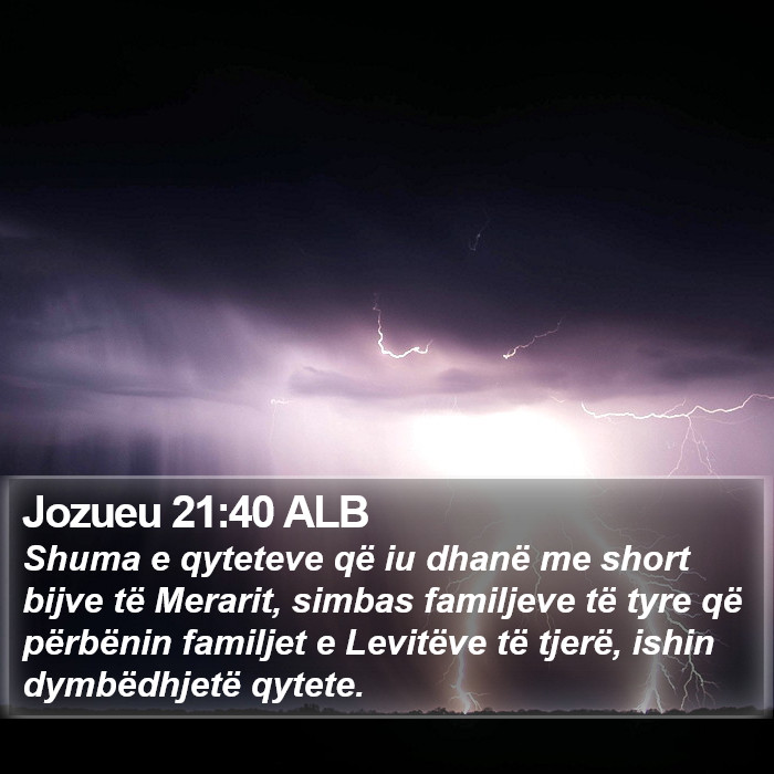 Jozueu 21:40 ALB Bible Study