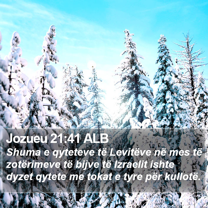 Jozueu 21:41 ALB Bible Study