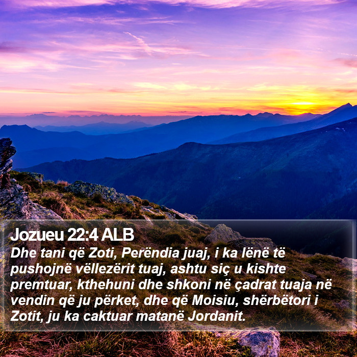 Jozueu 22:4 ALB Bible Study