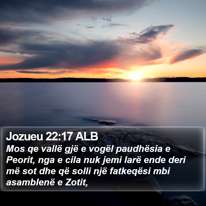 Jozueu 22:17 ALB Bible Study