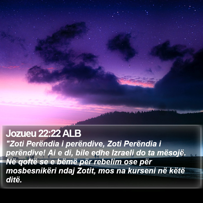 Jozueu 22:22 ALB Bible Study