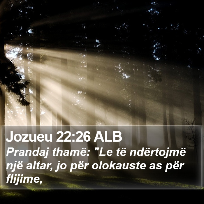 Jozueu 22:26 ALB Bible Study