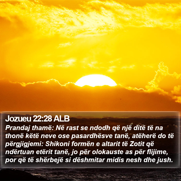 Jozueu 22:28 ALB Bible Study