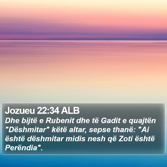 Jozueu 22:34 ALB Bible Study