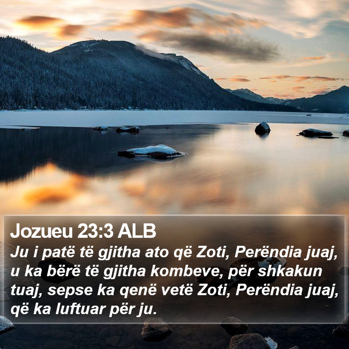 Jozueu 23:3 ALB Bible Study